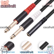 COCOFRUIT 3.5mm to Dual 1/4 Inch Sound Splitter Cable, 1/8 Stereo Female to Dual 6.35mm Mono Male 13