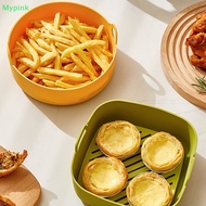 Mypink Silicone Air Fryers Oven Baking Tray Pizza Fried Chicken Airfryer Easy To Clean Basket Reusable Airfryer Pan Liner Accessories SG