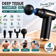 Massager Gun Vibrating Quiet Electric Fascial Gun with 6 Heads for Muscle Relaxation Professional