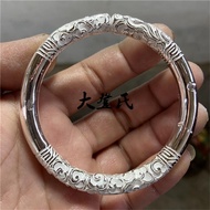 [ks1090.my] Silver Sterling Silver Ruyi Gold Hoop Bar Bracelet Yunnan Snowflake Silver Pure Work Cus