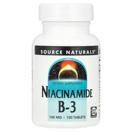 Source Naturals, Niacinamide B-3, 100 mg, 100 / 250  Tablets | 1,500 mg, 100 Tablets