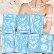 MERAH White hand henna for brides, many variations, 1 sheet of White Henna Tattoo,/ Temporary Henna,