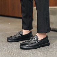 Men's Shoes Spring Lofers Shoes Leather One Step Lazy Shoes Driving Casual Leather Shoes