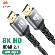 Certified 8K 60HZ 4K 120HZ HDMI 2.1 Cable 48Gbps High Speed ARC eARC HDR HDCP Video Long Wire For So