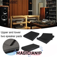 MAGICIANIP Speaker Isolation Pads, Acoustic Foam Soundproof Studio Monitor Isolation Pads, Black Sho