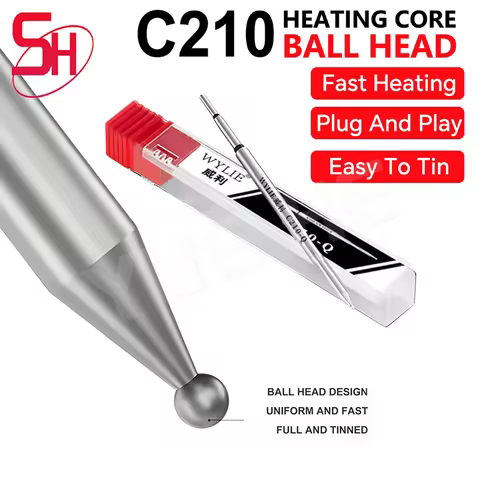 WYLIE C210-Q Ball Head Heating Core Heating UP for T210 Handle Soldering Station Welding Tip Phones 