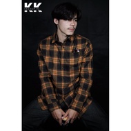 Plaid Shirt Kkshop.96-Black Brown