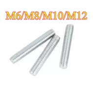 Fully Threaded Rods / Stud Bolts Galvanized M6/M8/M10/M12 Multi-Size Load-Bearing for Structural & M