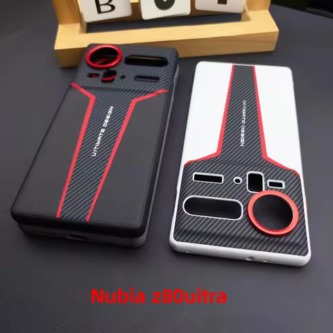 For ZTE Nubia Z80 Ultra Case Hard Luxury PU Leather Shockproof Protective Back Cover Case for Nubia 