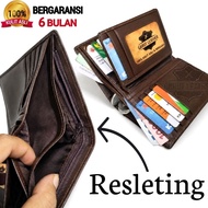 Men's 3/4 Genuine Cowhide Leather Wallet Wallet for Man Dompet Lelaki