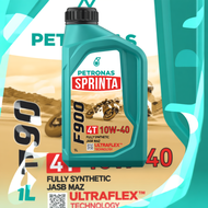PETRONAS Sprinta 4T F900 10W-40 Fully Synthetic Engine Oil - Minyak Hitam API SN JASO MA2