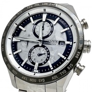 西鐵城 Attesa ACT Line Eco-Drive AT8284-61A，全球限量 2500 枚，帶保固卡/證書/錶盒，鈦金屬錶殼，太陽能驅動，電波校時，銀色錶盤/銀色錶帶，男士腕錶 [二手]