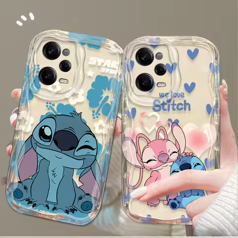 Disney Stitch Angel Heart Soft Phone Case for Xiaomi Redmi 15 15C 14C 14R 13 13X 13C 12 12C A5 A4 A3