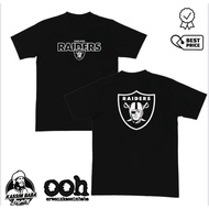 RAIDERS OAKLAND TSHIRT STYLE - Baju Cotton 100% Unisex Streetwear Shirts T Black WhiteS-5XL
