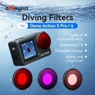 aMagisn Diving Filter for DJI Osmo Action 5 Pro / 4 Underwater Lens Filter Action 5 Pro Accessories