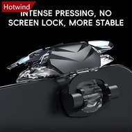 HOTWIND 1 Pair Transparent Mechanical PUBG Game Auxiliary Buttons 4-Finger Linkage Auto-Fire Game Co