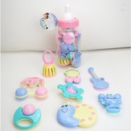 TOY SET FOR 1-2 YEAR OLD CHILDREN IN A MILK BOTTLE