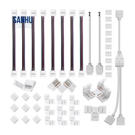 5 Pin LED Strip Connector Kit Plastic LED Strip Connector Fit for 12Mm RGBW LED Strip Connection Inc