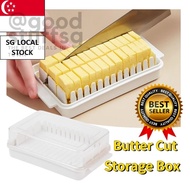 [SG FREE 🚚] Transparent Butter Storage Box Butter Cheese Slicer Easy-cleaning Home Fresh-Keeping Eco-Friendly Kitchen Ac