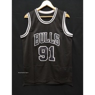 Embroidery 95/96 Chicago Bulls #91 Dennis Rodman Basketball Jersey