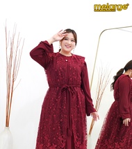 MELARGE - Gamis Tile Clara Gamis Tile Jumbo Gamis Tile Bigsize Gamis Kondangan Dress Brokat 3XL LD 1