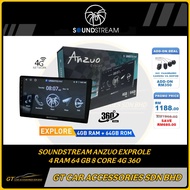 SOUNDSTREAM ANZUO EXPLORE 4 RAM 64 GB QLED SCREEN 4G 360 CAM SUPPORTED, DSP & 4G SIM CAR ANDROID PLA