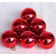 Pack of 6 RED balls 4cm 6cm 8cm to decorate Christmas trees, decorate homes and gardens, decorate sh