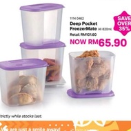 Tupperware Deep Pocket Freezermate Purple 820ml /Freezermate with dial Bekas Peti Sejuk Bekal Tupper