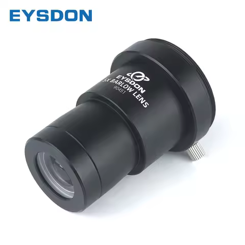 EYSDON 5X Barlow Lens 1.25" Metal Fully Coated Focal Length Extender For Astronomical Telescopes Wit