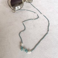 湖水綠珍珠 項鍊 眼鏡鍊 手鍊 口罩鍊