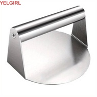 WGLAWL Stainless Steel Grill Press, Stainless Steel Round Smash Burger Press, Grill Press No Rust Bu