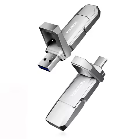 Kootion U54 USB Flash Drive Portable Type C/A Dual Slot USB Disk 128GB 256GB 512GB 450MB/S Grey Memo