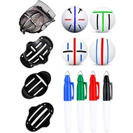 8 Pek Penanda Bola Golf Presisi, Aksesori Golf yang Dinaik Taraf, 4 Stensil Penanda Bola Golf dan 4 