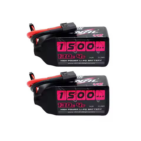2PCS CNHL 4S 14.8V Lipo Battery 1500mah 130C with XT60 Plug For RC FPV Helicopter Airplane Drone Rac