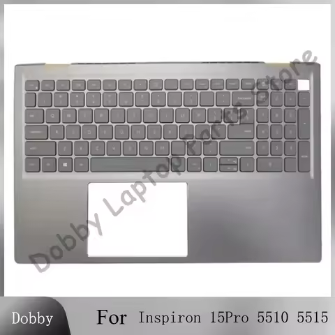 Original New PO/US Keyboard For Dell Inspiron 15Pro 5510 5515 Laptops Palmrest Upper Cover Top Case 