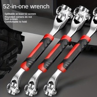 Combination Wrench Set,Universal Wrench with Multifunction 360 Degree Rotating Head,52 in 1 Socket W