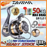 DAIWA Fishing Reel Spinning Reel Full Metal Cup Mesin Pancing 50KG Max Drag Fishing Accessories