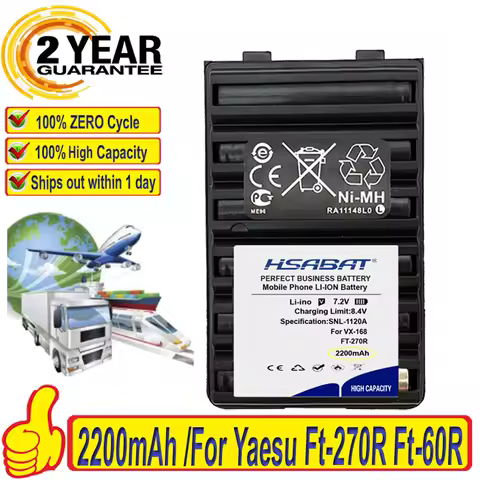 2200mAh 100% New Fnb-V94 Fnb-83 Battery for Yaesu Ft-270R Ft-60R Vertex Vx-160 Vx-168 Vx-180 Vx-210 