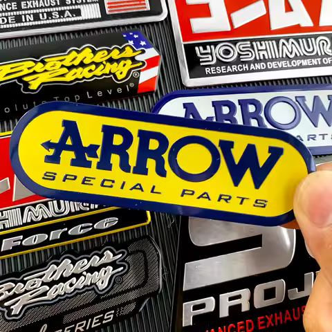 Aluminium Motorcycle Exhaust Pipes Pipe Decal Arrow Yoshimura Sticker For YAMAHA Kawasaki Suzuki Hon