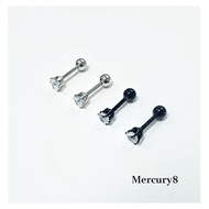Mercury8 Earrings Diamond Ear Ring 1 Pair Beautiful Work Earring Korean Cool Men.