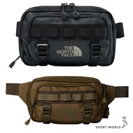 The North Face The Waist Bag Crossbody Tear-Resistant Compression Strap Black/Green NF0A8BK5BIA/NF0A