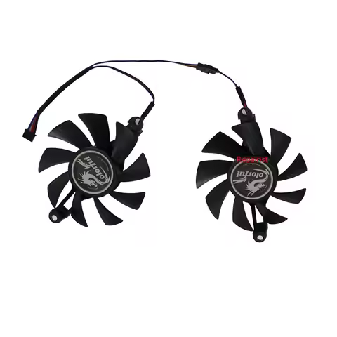 Video Card Fan,For Kinology RX580 RX 580 8GB 2048SP,75MM Diameter Size,88mm Mounting Holes Pitch,2Pc