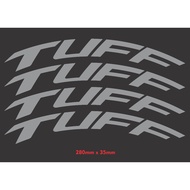 <NEW 2026> Wheelst cycling sticker 4 pcs TUFF wheelset decals for 40-50 mm high profile road bike ri