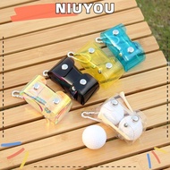 NIUYOU Golf Ball Pouch, PVC Waist Hanging Golf Ball Bag, Portable Accessory Transparent  Small Waist Bag