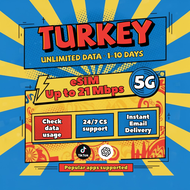 Turykey eSlM Daily 1GB/2GB/3GB Unlimited 4G Data Instant 24h Email Delivery Turkey Card Turkey sim c