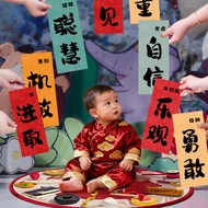 Zhouzhou Props Animal Character Card Set One Year Old Small Pair Birthday Photo Props One Year Old G