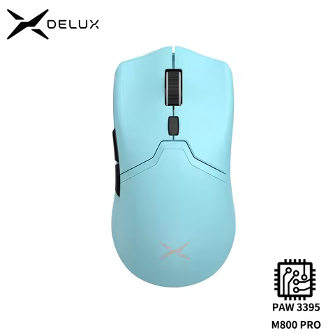 Delux M800PRO Gaming Mouse Wireless Tri-Mode Connection PAW3395 26000DPI 6 Programmable Buttons Macr