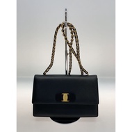 Salvatore Ferragamo shoulder bag Leather BLK 21-e480 AU-21 E480 Direct from Japan Secondhand