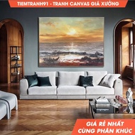 Tranh treo tường Sea PaintingOriginal Abstract Painting Sky Painting Large Contemporary ArtSunset La