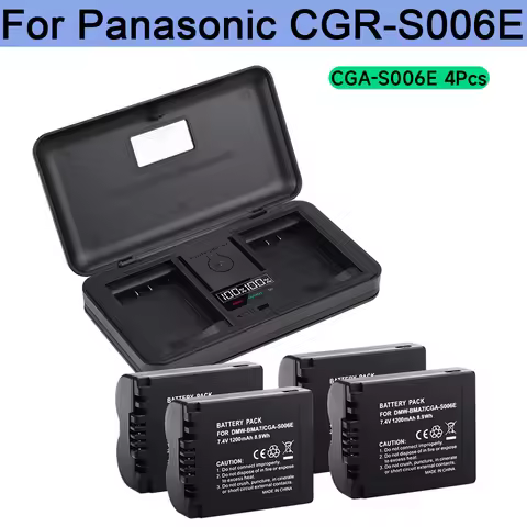 PALO 1200mAh CGA-S006 CGR-S006E Replacement Battery For Panasonic Lumix DMC-FZ7 FZ8 FZ18 FZ28 FZ30FZ